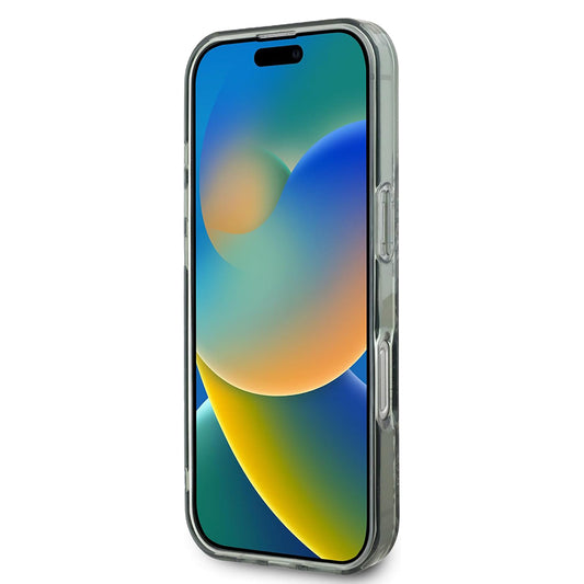 Калъф MagSafe за Apple iPhone 16 Pro, Guess, IML Flower & Tonal Circle, Зелен