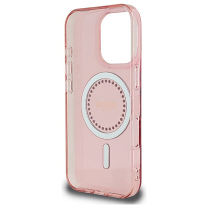Калъф MagSafe за Apple iPhone 16 Pro, Guess, IML Rhinestone, Розов