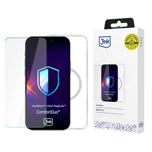 Калъф MagSafe за Apple iPhone 16 Pro Max, 3MK, ComfortDuo, Прозрачен