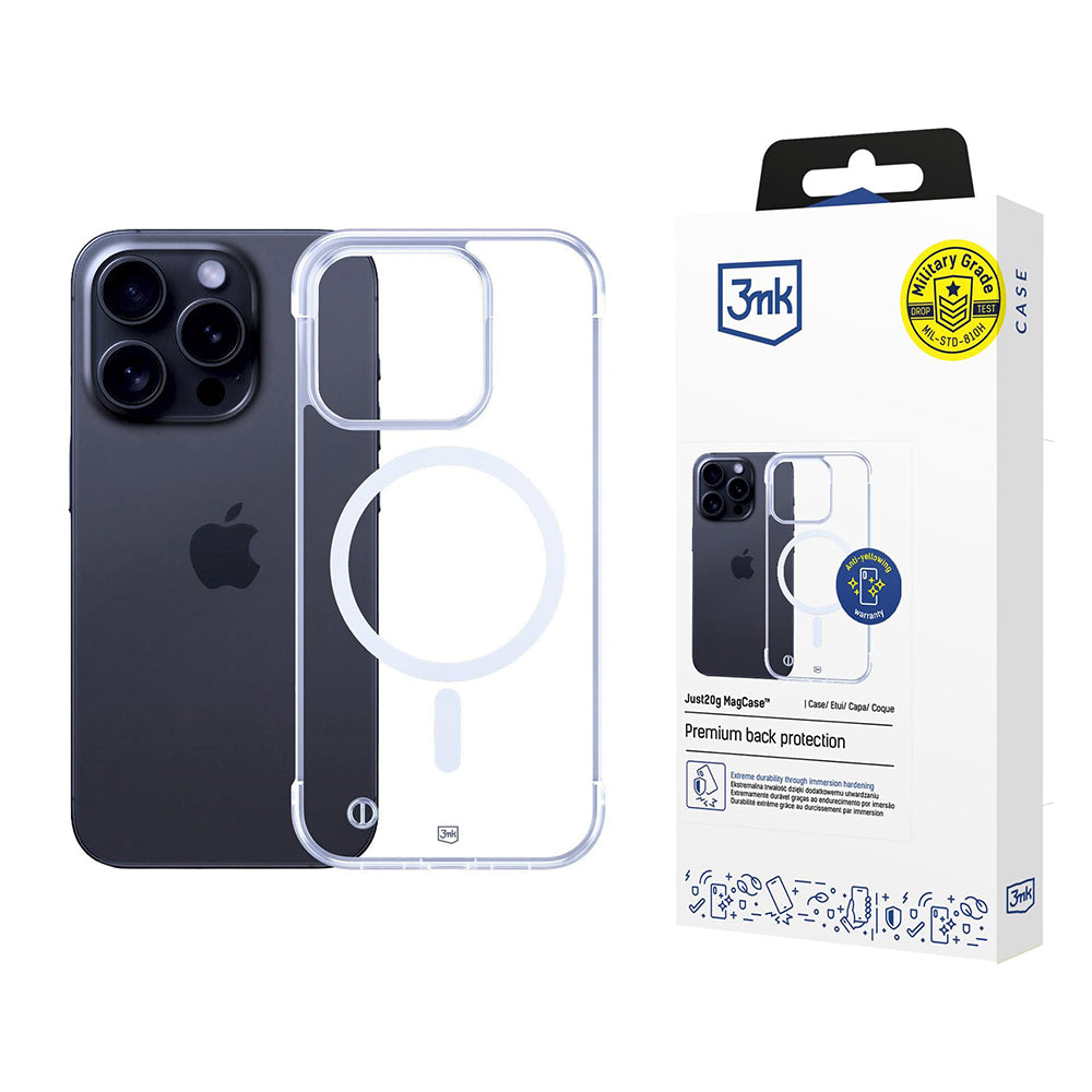Калъф MagSafe за Apple iPhone 16 Pro Max, 3MK, Just20g, Прозрачен