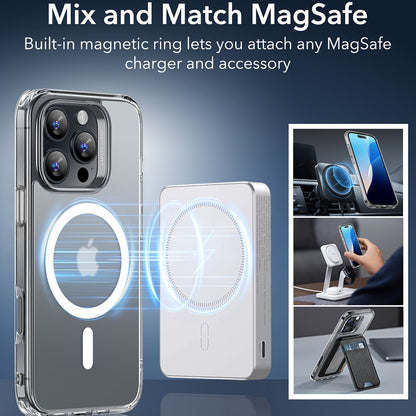MagSafe Case for Apple iPhone 16 Pro Max, ESR, Classic Hybrid, Satin Transparent