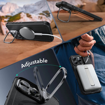 Калъф MagSafe за Apple iPhone 16 Pro Max, ESR, Cyber Armor Kickstand, Зелен