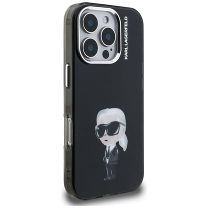 MagSafe Case for Apple iPhone 16 Pro Max, Karl Lagerfeld, IML Aquarelle Karl Logo, Black