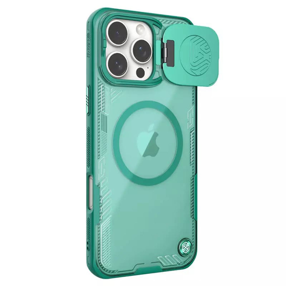 Калъф MagSafe за Apple iPhone 16 Pro Max, Nillkin, Iceblade Prop (без изрез за камера), Зелен