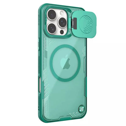 Калъф MagSafe за Apple iPhone 16 Pro Max, Nillkin, Iceblade Prop (без изрез за камера), Зелен