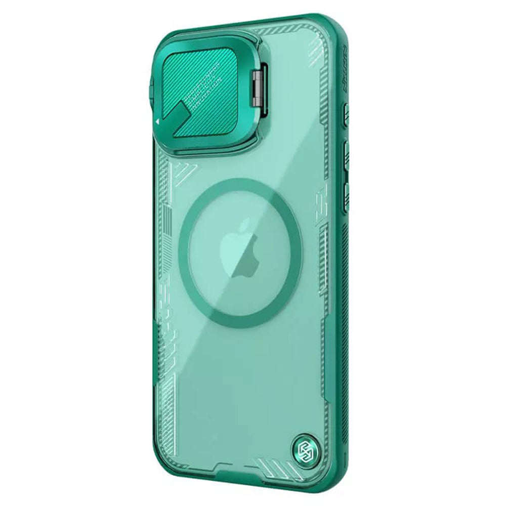 Калъф MagSafe за Apple iPhone 16 Pro Max, Nillkin, Iceblade Prop (без изрез за камера), Зелен