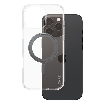 Калъф MagSafe за Apple iPhone 16 Pro Max, PanzerGlass, с функция стойка, прозрачен черен