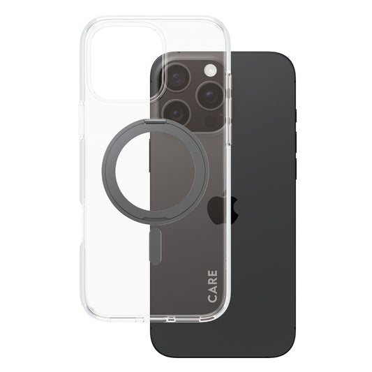 Калъф MagSafe за Apple iPhone 16 Pro Max, PanzerGlass, с функция стойка, прозрачен черен