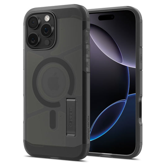 Калъф MagSafe за Apple iPhone 16 Pro Max, Spigen, Tough Armor, Сатенено черен ACS09070