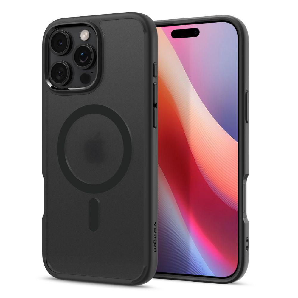 Калъф MagSafe за Apple iPhone 16 Pro Max, Spigen, Ultra Hybrid, Черен сатен ACS08003