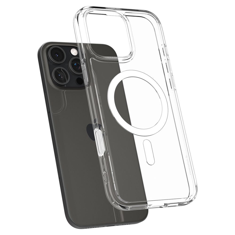 Калъф MagSafe за Apple iPhone 16 Pro Max, Spigen, Ultra Hybrid T, Бял ACS08505