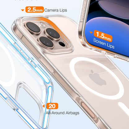 Калъф MagSafe за Apple iPhone 16 Pro Max, Torras, Diamond, прозрачен