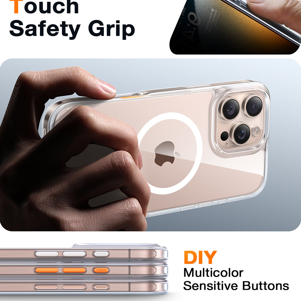 Калъф MagSafe за Apple iPhone 16 Pro Max, Torras, Diamond, прозрачен