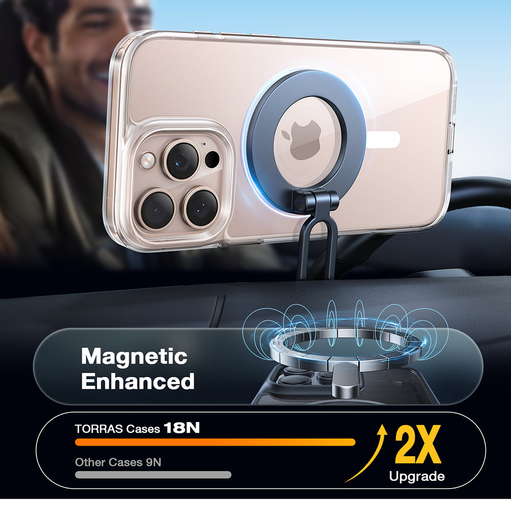 Калъф MagSafe за Apple iPhone 16 Pro Max, Torras, Diamond, прозрачен