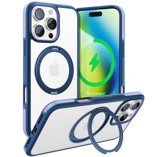 Калъф MagSafe за Apple iPhone 16 Pro Max, Torras, Ostand R Fusion, Тъмносин