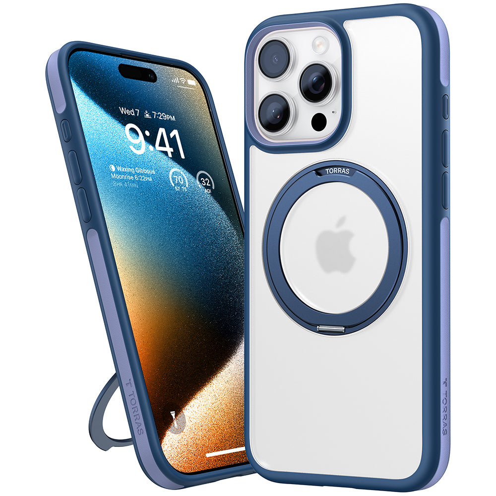 Калъф MagSafe за Apple iPhone 16 Pro Max, Torras, Ostand R Fusion, Тъмносин