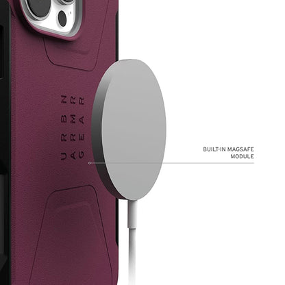 Калъф MagSafe за Apple iPhone 16 Pro Max, Urban Armor Gear, Civilian, Бордо