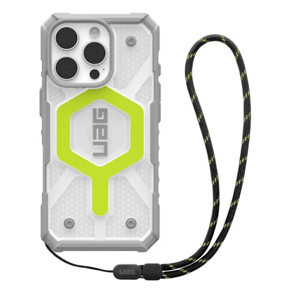 Калъф MagSafe за Apple iPhone 16 Pro Max, Urban Armor Gear, Pathfinder Clear с връзка, Зелен