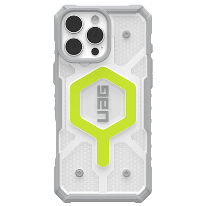 Калъф MagSafe за Apple iPhone 16 Pro Max, Urban Armor Gear, Pathfinder Clear с връзка, Зелен