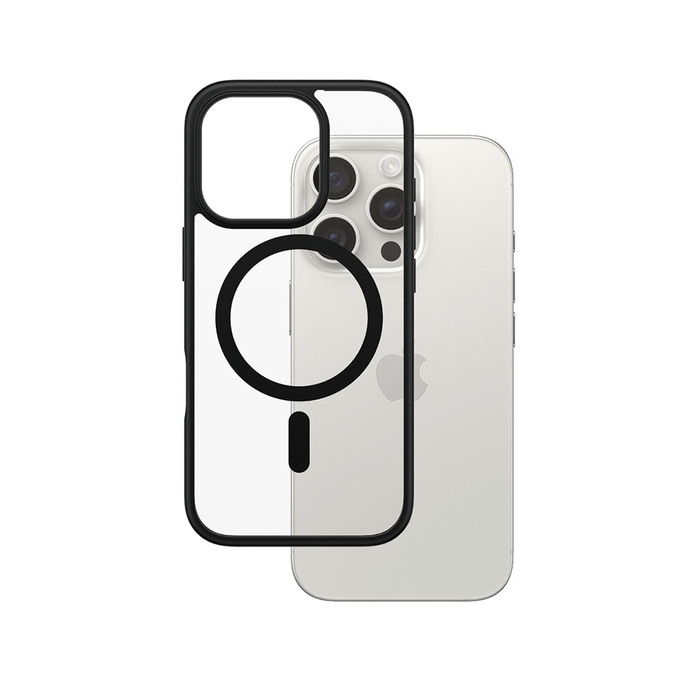 Калъф MagSafe за Apple iPhone 16 Pro, PanzerGlass, Frame, Черна прозрачност