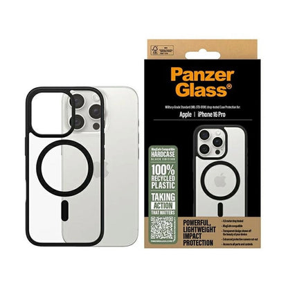 Калъф MagSafe за Apple iPhone 16 Pro, PanzerGlass, Frame, Черна прозрачност