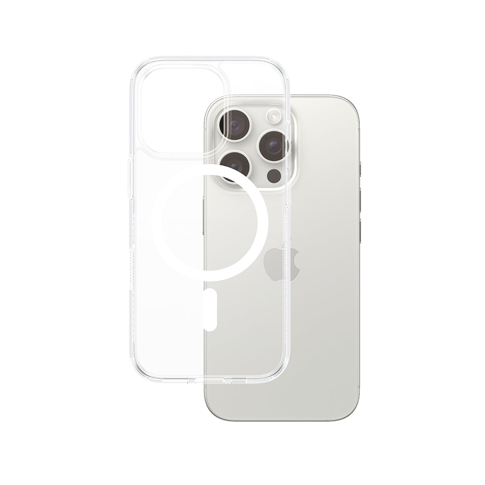 Калъф MagSafe за Apple iPhone 16 Pro, PanzerGlass, HardCase, Прозрачен Бял