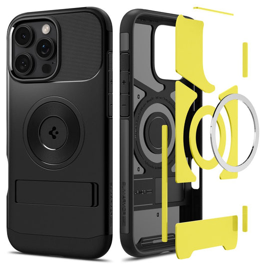 Калъф MagSafe за Apple iPhone 16 Pro, Spigen, Slim Armor, Черен ACS08164