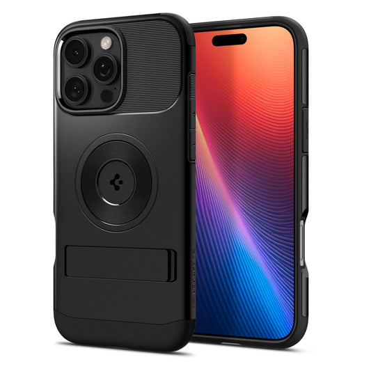 Калъф MagSafe за Apple iPhone 16 Pro, Spigen, Slim Armor, Черен ACS08164