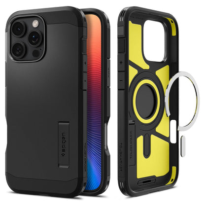 Калъф MagSafe за Apple iPhone 16 Pro, Spigen, Tough Armor, Черен ACS08146