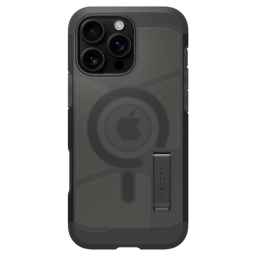 Калъф MagSafe за Apple iPhone 16 Pro, Spigen, Tough Armor, Сатенено черен ACS09072