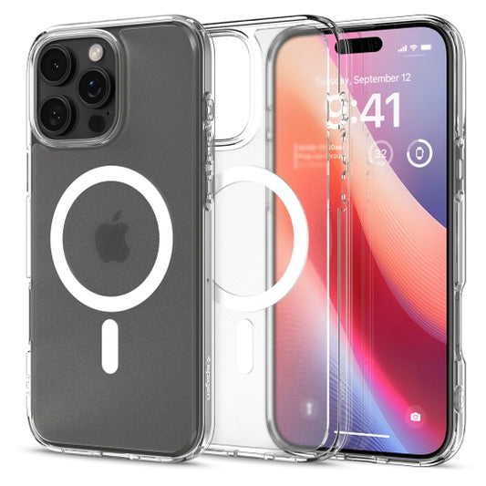 Калъф MagSafe за Apple iPhone 16 Pro, Spigen, Ultra Hybrid, Сатенено прозрачен ACS08133