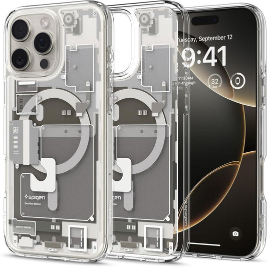 Калъф MagSafe за Apple iPhone 16 Pro, Spigen, Ultra Hybrid Zero One, Бежов ACS08137