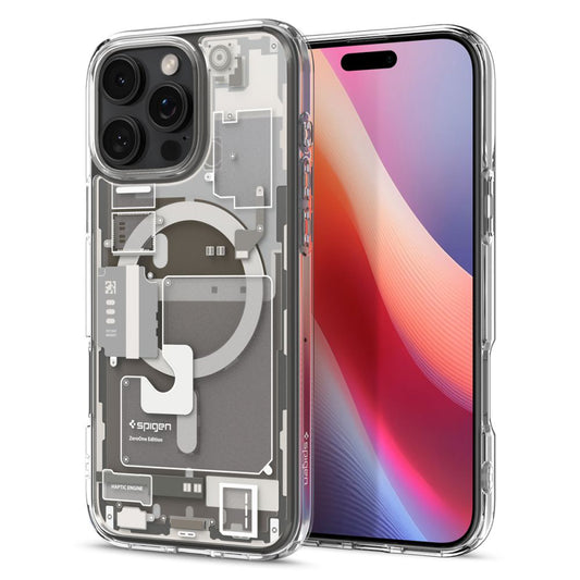 Калъф MagSafe за Apple iPhone 16 Pro, Spigen, Ultra Hybrid Zero One, Бежов ACS08137