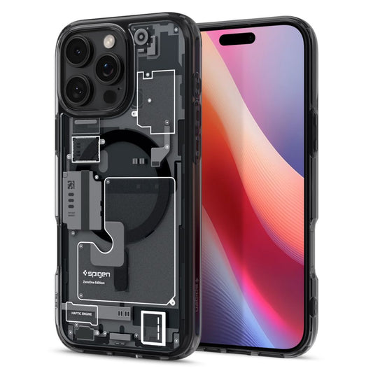 Husa MagSafe за Apple iPhone 16 Pro, Spigen, Ultra Hybrid Zero One, Матово черна ACS08135