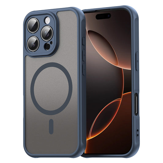 Калъф MagSafe за Apple iPhone 16 Pro, Techsuit, HaloFrost II, Тъмносин
