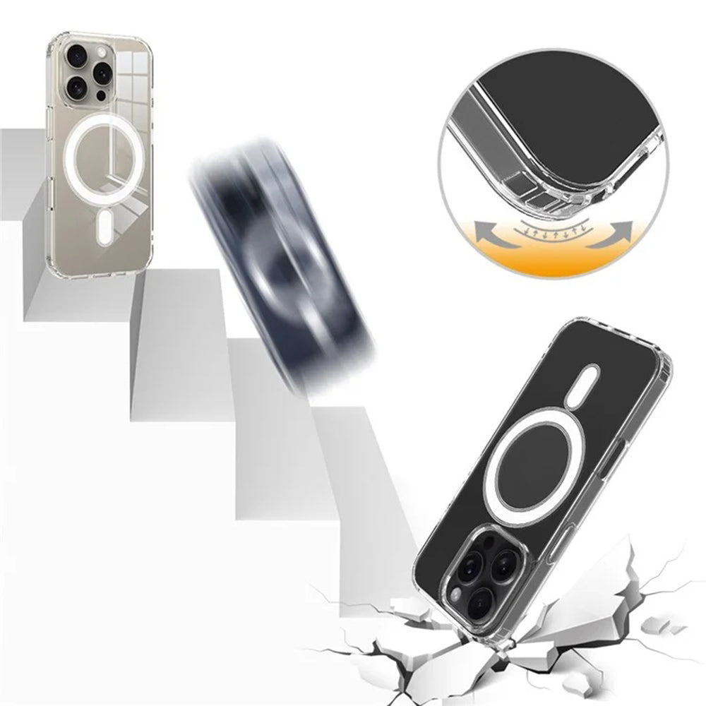 Калъф MagSafe за Apple iPhone 16 Pro, Techsuit, Pro, Прозрачен