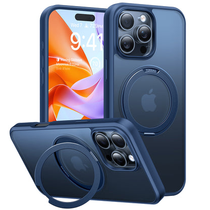 Калъф MagSafe за Apple iPhone 16 Pro, Torras, Ostand Pro, Тъмносин