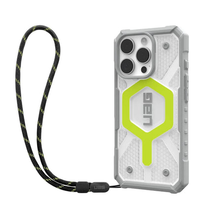 Калъф MagSafe за Apple iPhone 16 Pro, Urban Armor Gear, Pathfinder Clear с връзка, Зелен