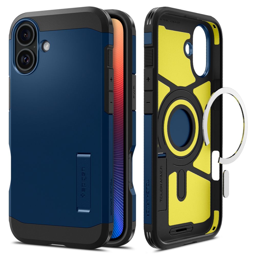 Калъф MagSafe за Apple iPhone 16, Spigen, Tough Armor, Тъмносин ACS08217