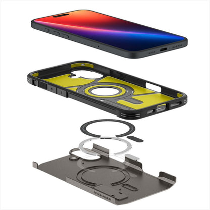 Калъф MagSafe за Apple iPhone 16, Spigen, Tough Armor, Сив