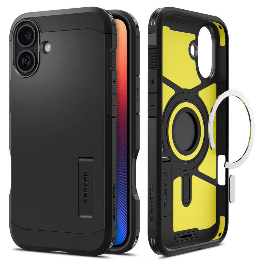 Калъф MagSafe за Apple iPhone 16, Spigen, Tough Armor, Черен ACS08216