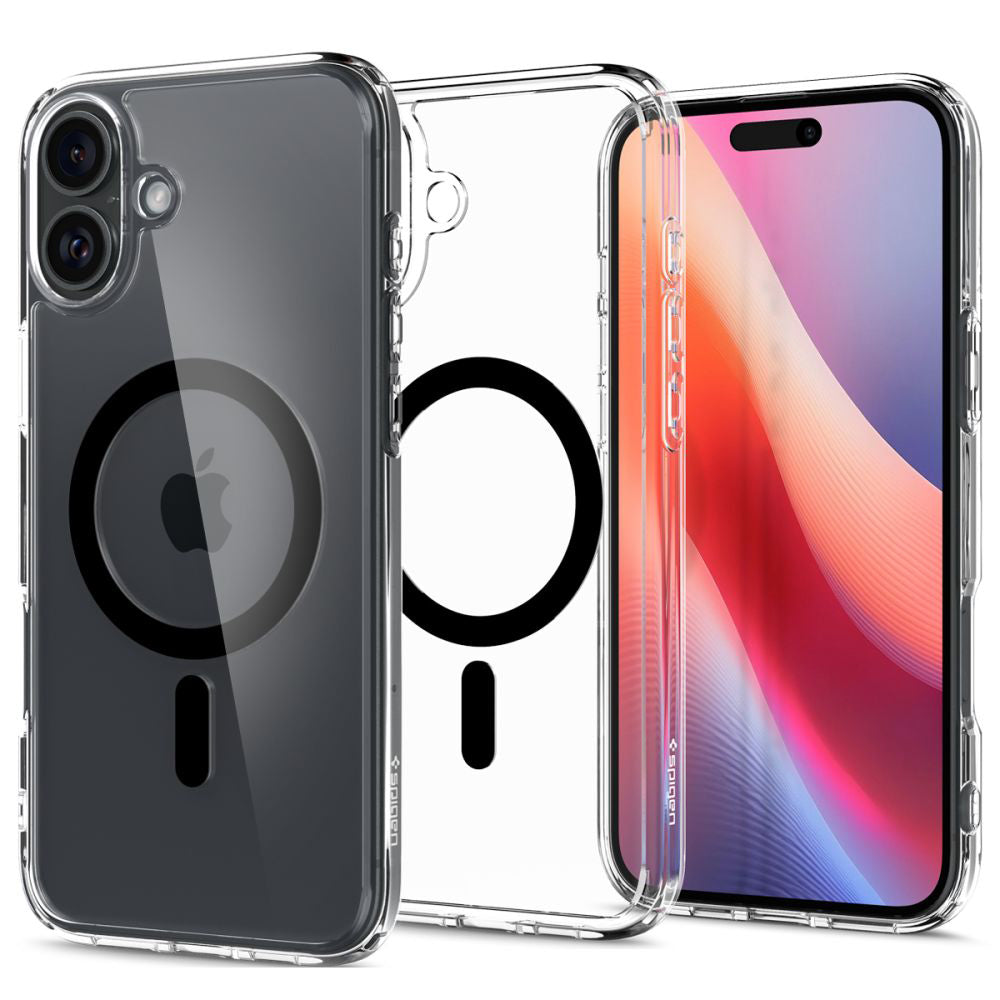 Калъф MagSafe за Apple iPhone 16, Spigen, Ultra Hybrid, Черен ACS08206