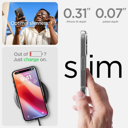 Калъф MagSafe за Apple iPhone 16, Spigen, Ultra Hybrid, Черен ACS08206