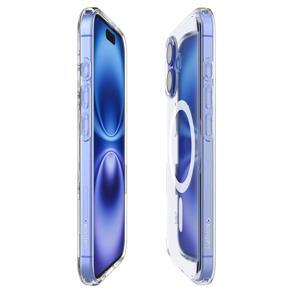 Калъф MagSafe за Apple iPhone 16, Spigen, Ultra Hybrid T, Бял ACS09073