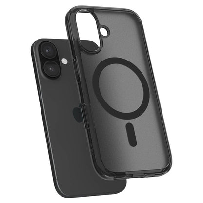 Калъф MagSafe за Apple iPhone 16, Spigen, Ultra Hybrid T, Сатенено черен ACS09074