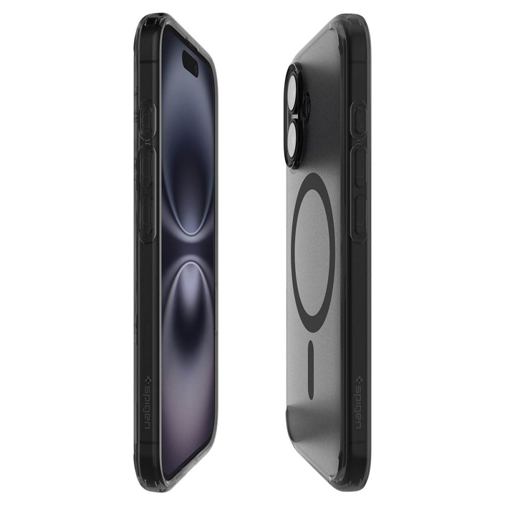 Калъф MagSafe за Apple iPhone 16, Spigen, Ultra Hybrid T, Сатенено черен ACS09074