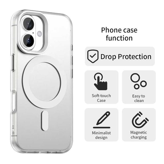 Калъф MagSafe за Apple iPhone 16, Techsuit, CandyCase, Бял