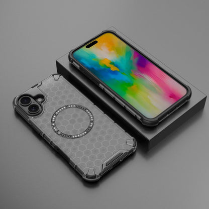 Калъф MagSafe за Apple iPhone 16, Techsuit, HoneyComb Shield, Черен