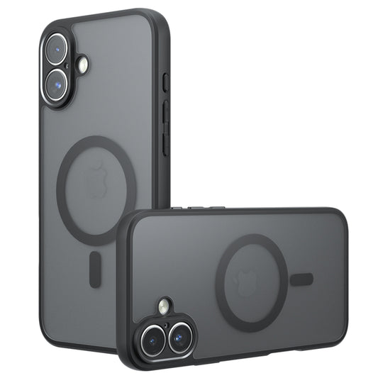 Калъф MagSafe за Apple iPhone 16, Techsuit, PureFrost, Черен сатен