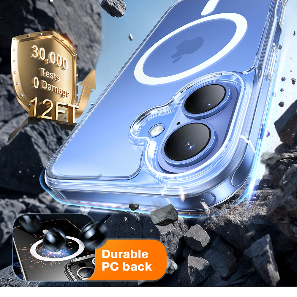 Калъф MagSafe за Apple iPhone 16, Torras, Diamond, Прозрачен